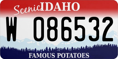 ID license plate W086532