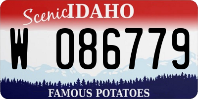 ID license plate W086779