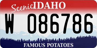 ID license plate W086786