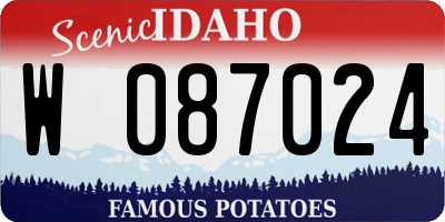 ID license plate W087024