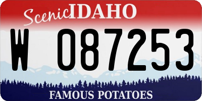 ID license plate W087253