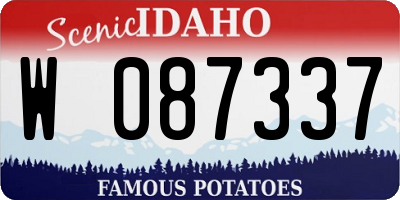 ID license plate W087337