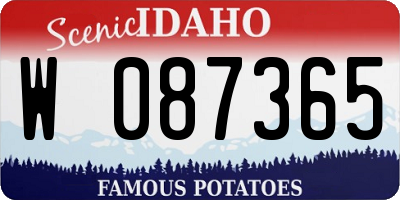 ID license plate W087365