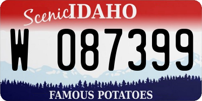 ID license plate W087399