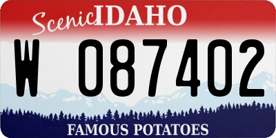 ID license plate W087402