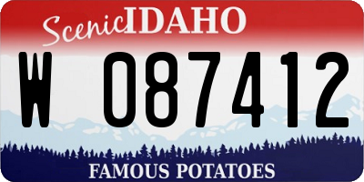 ID license plate W087412