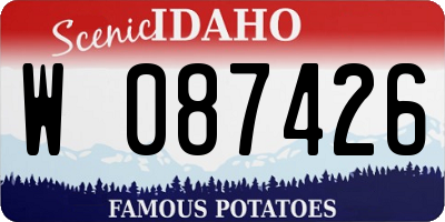 ID license plate W087426