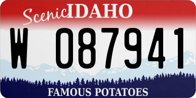 ID license plate W087941