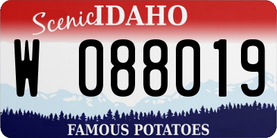ID license plate W088019