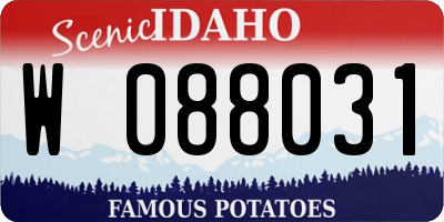 ID license plate W088031