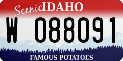 ID license plate W088091