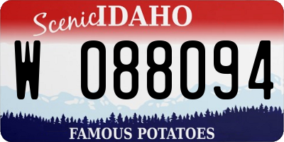 ID license plate W088094