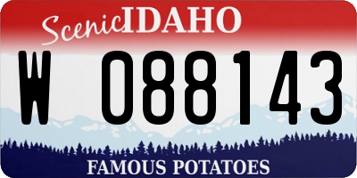 ID license plate W088143
