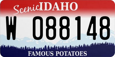 ID license plate W088148