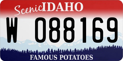 ID license plate W088169