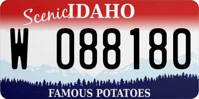 ID license plate W088180