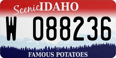 ID license plate W088236