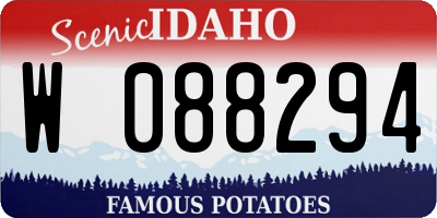 ID license plate W088294