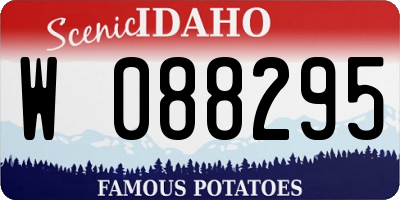 ID license plate W088295