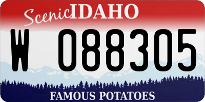 ID license plate W088305