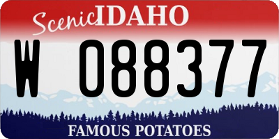 ID license plate W088377
