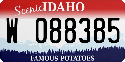 ID license plate W088385