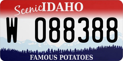ID license plate W088388
