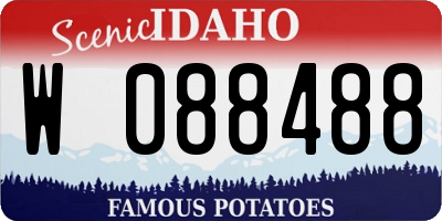 ID license plate W088488
