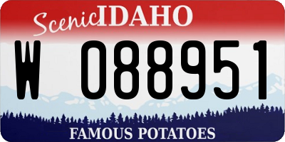 ID license plate W088951