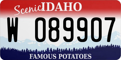 ID license plate W089907