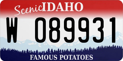ID license plate W089931