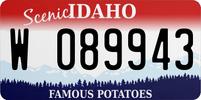 ID license plate W089943