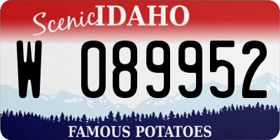 ID license plate W089952