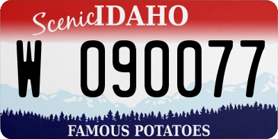 ID license plate W090077