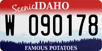 ID license plate W090178