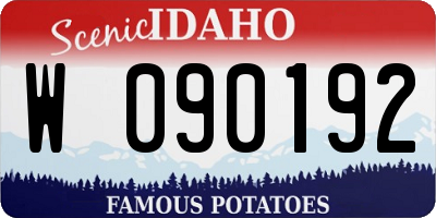 ID license plate W090192