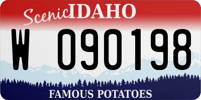 ID license plate W090198