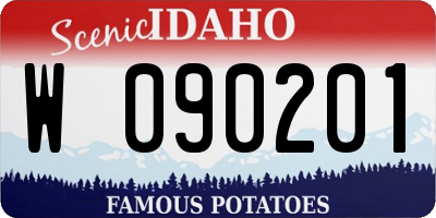 ID license plate W090201