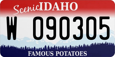 ID license plate W090305