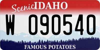 ID license plate W090540