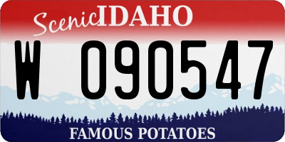 ID license plate W090547