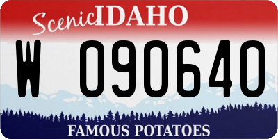ID license plate W090640
