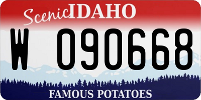 ID license plate W090668