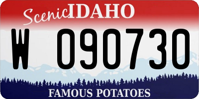 ID license plate W090730