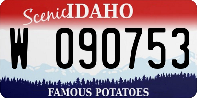 ID license plate W090753