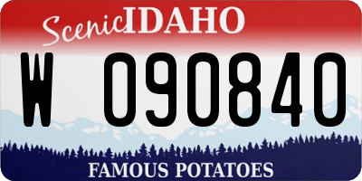 ID license plate W090840