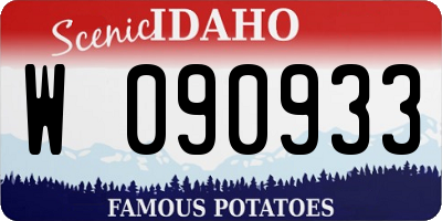 ID license plate W090933