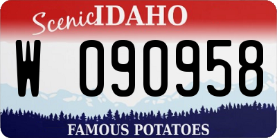 ID license plate W090958