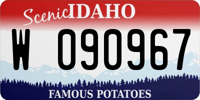 ID license plate W090967