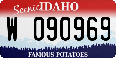 ID license plate W090969